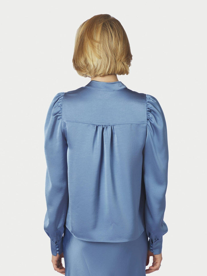 Rosslyn Heavy Sateen Blouse Smoke Blue | Skjorter og bluser | Smuk