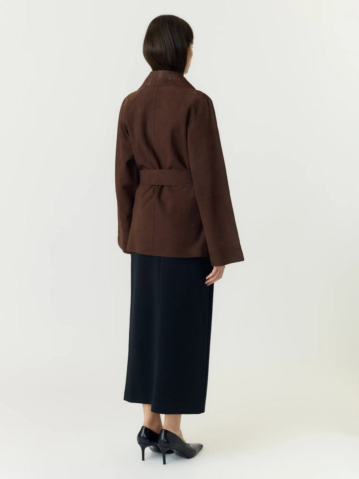 Runa Ls Suede Kimono Jacket Coffee Bean | Yttertøy | Smuk