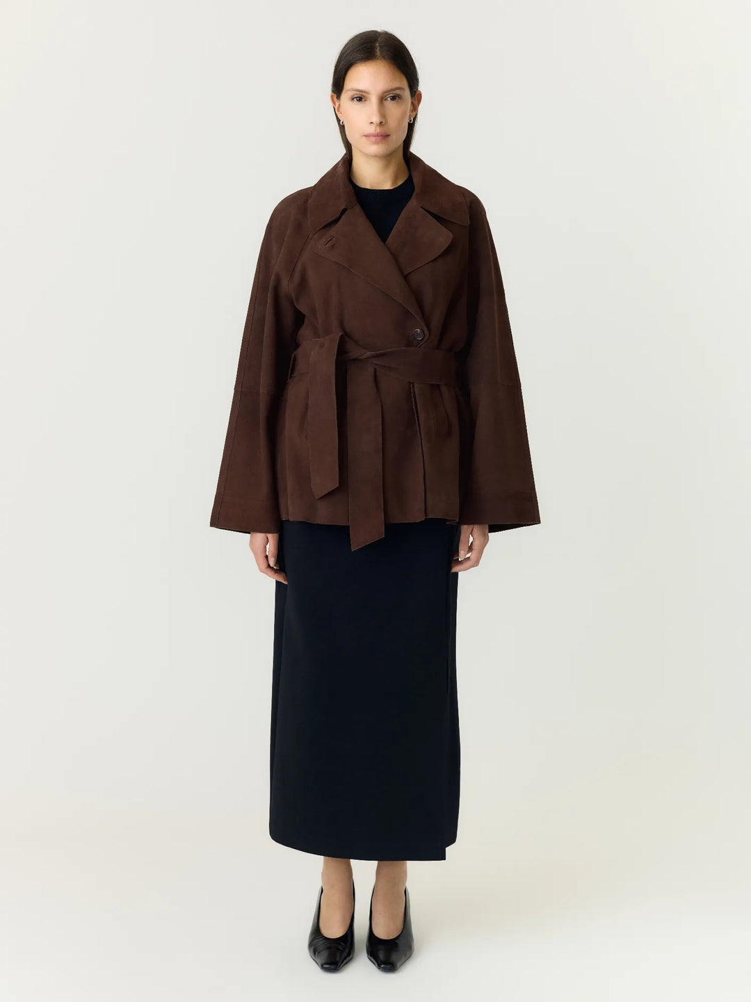 Runa Ls Suede Kimono Jacket Coffee Bean | Yttertøy | Smuk