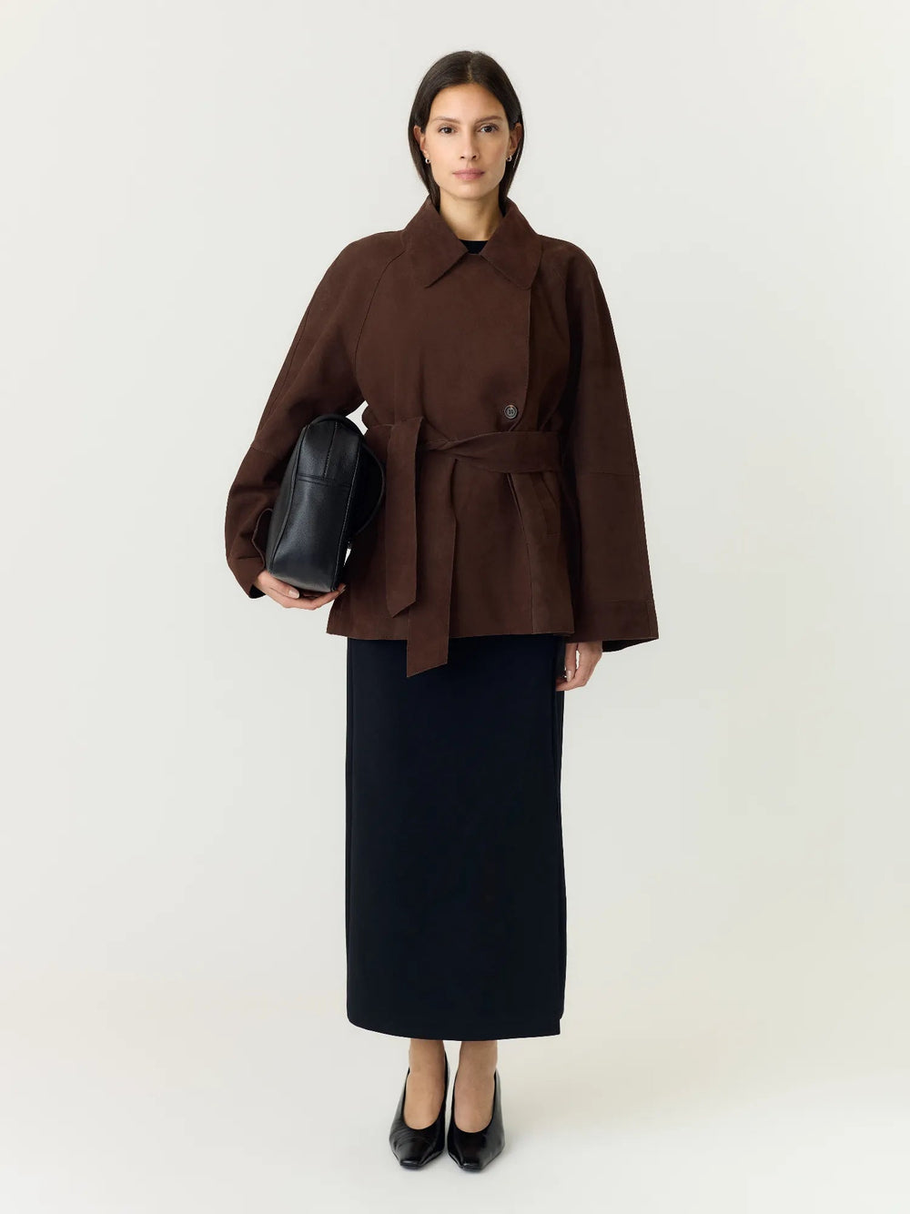 Runa Ls Suede Kimono Jacket Coffee Bean | Yttertøy | Smuk