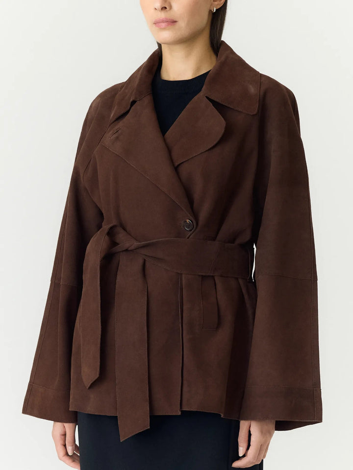 Runa Ls Suede Kimono Jacket Coffee Bean | Yttertøy | Smuk