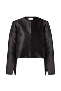 Ruthie Cropped Long Sleeve Blouse Black