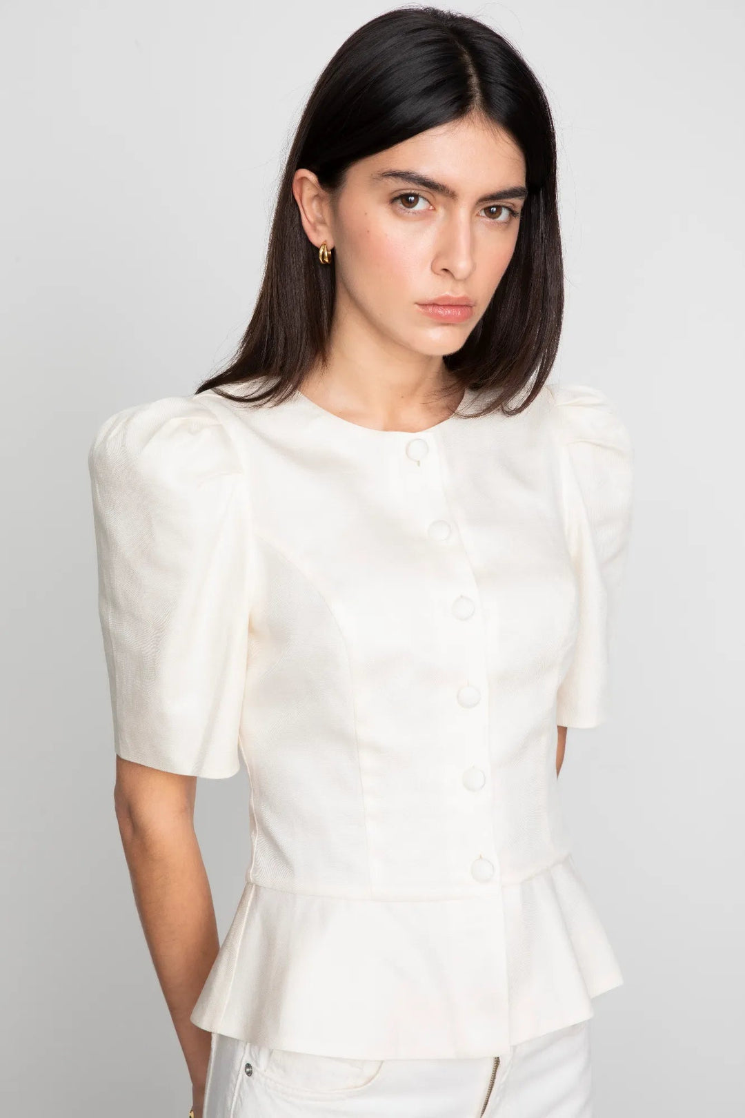 Sabina Blouse Cream | Skjorter og bluser | Smuk