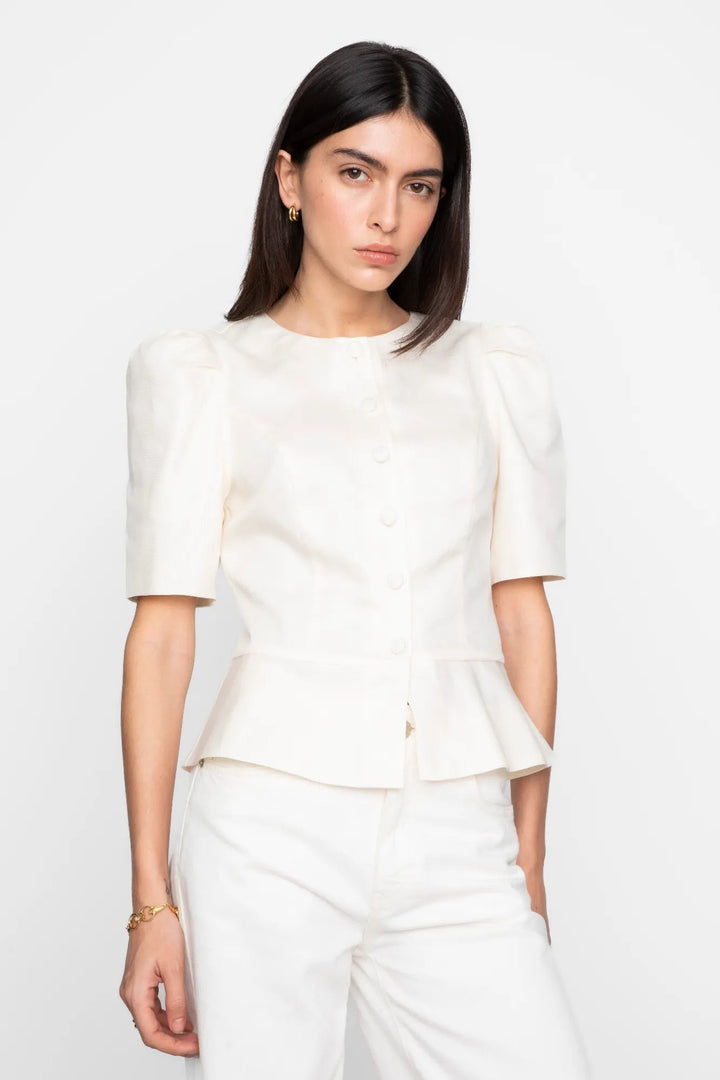 Sabina Blouse Cream | Skjorter og bluser | Smuk