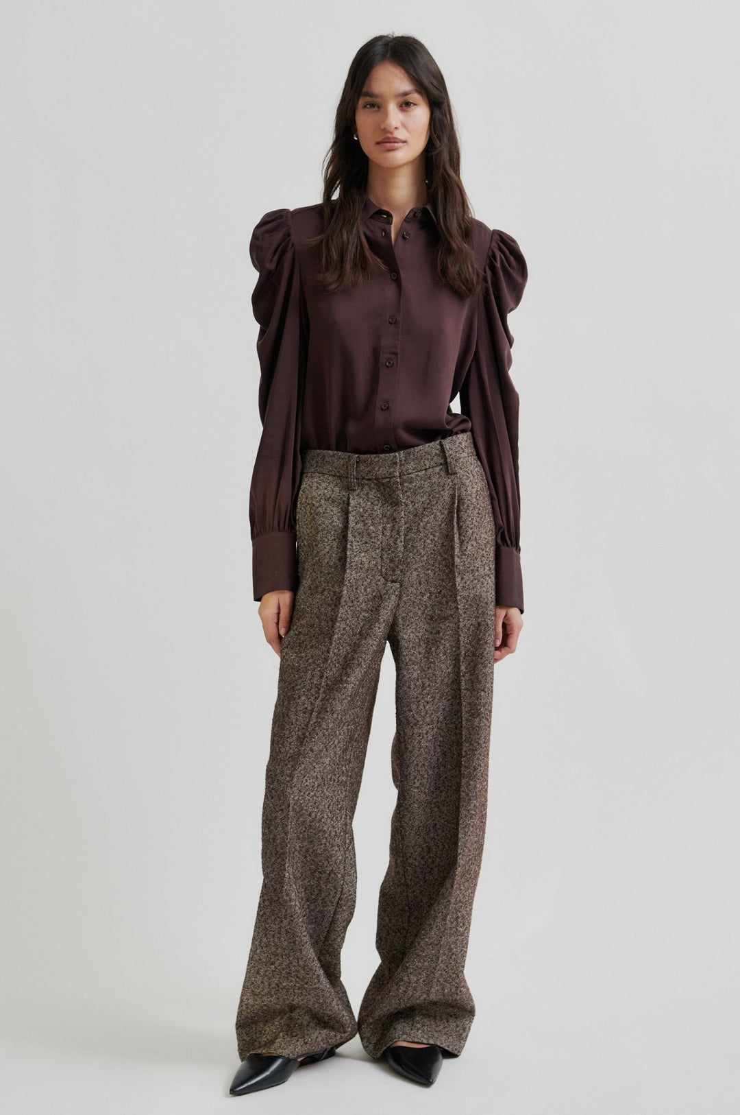 Samanta Shirt Chocolate Plum | Skjorter og bluser | Smuk - Dameklær på nett