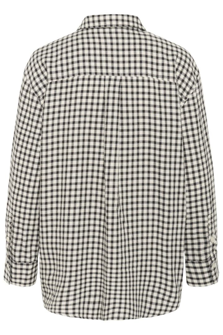 Samea Shirt Dark Navy Mini Check | Skjorter og bluser | Smuk - Dameklær på nett