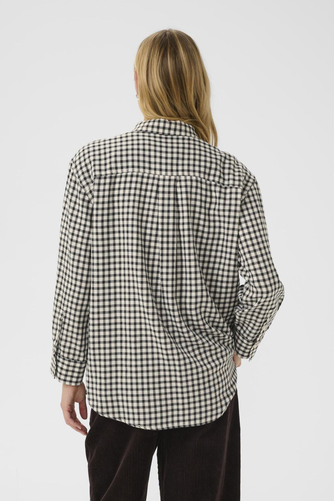 Samea Shirt Dark Navy Mini Check | Skjorter og bluser | Smuk - Dameklær på nett