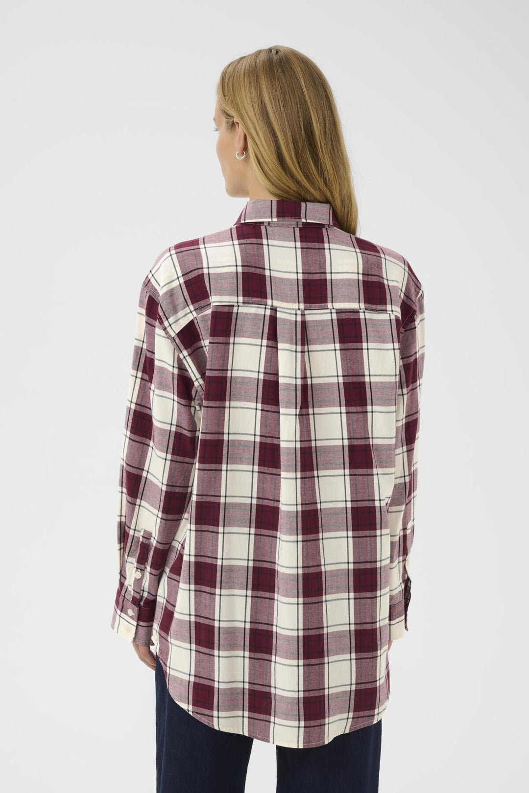 Samea Shirt Tawny Port Check | Skjorter og bluser | Smuk - Dameklær på nett