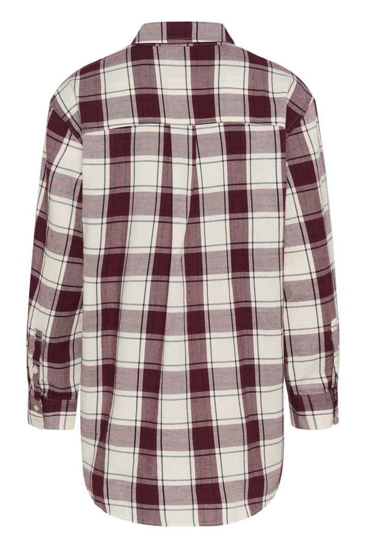 Samea Shirt Tawny Port Check | Skjorter og bluser | Smuk - Dameklær på nett