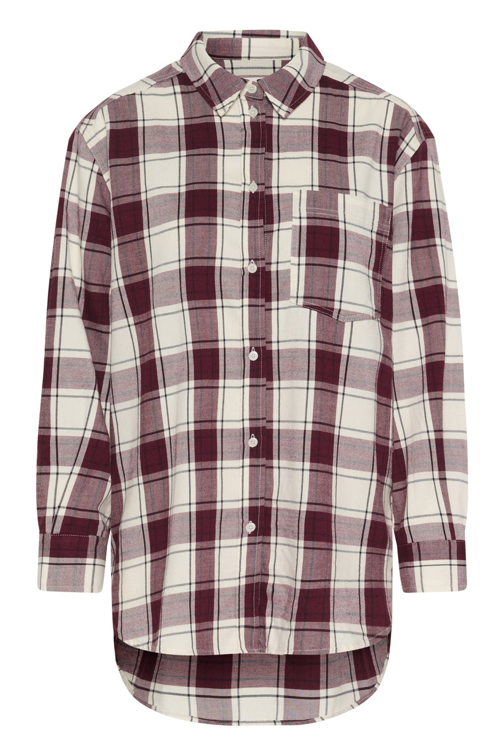 Samea Shirt Tawny Port Check | Skjorter og bluser | Smuk - Dameklær på nett