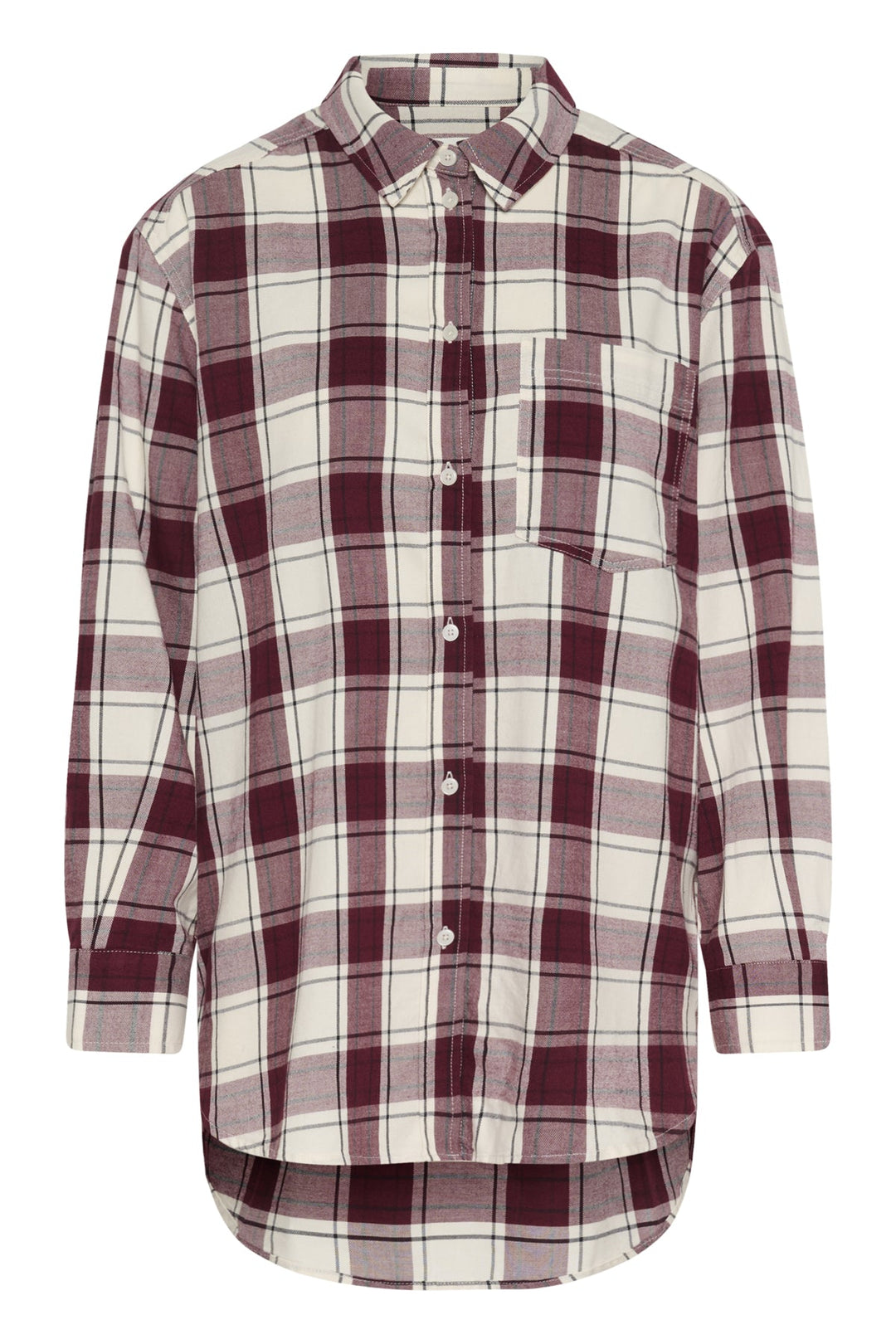 Samea Shirt Tawny Port Check | Skjorter og bluser | Smuk - Dameklær på nett