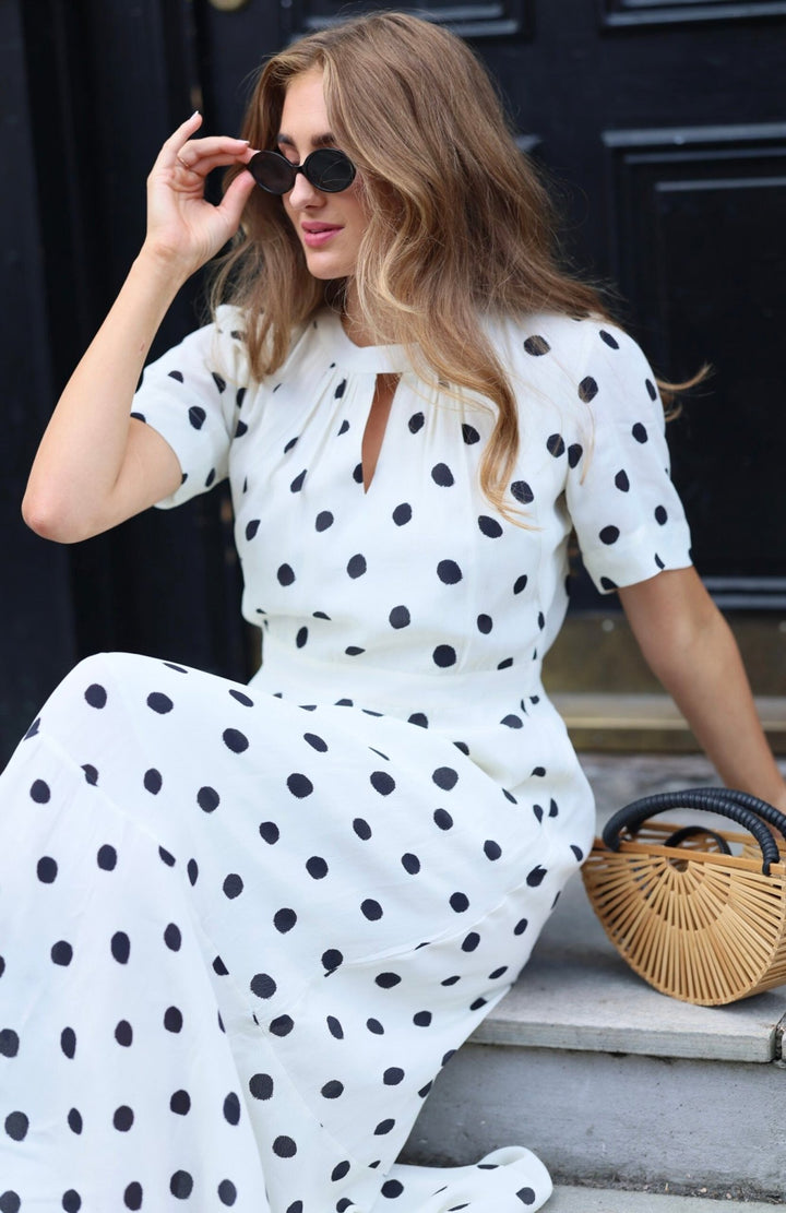 Samira Midi Dress Dots | Kjoler | Smuk