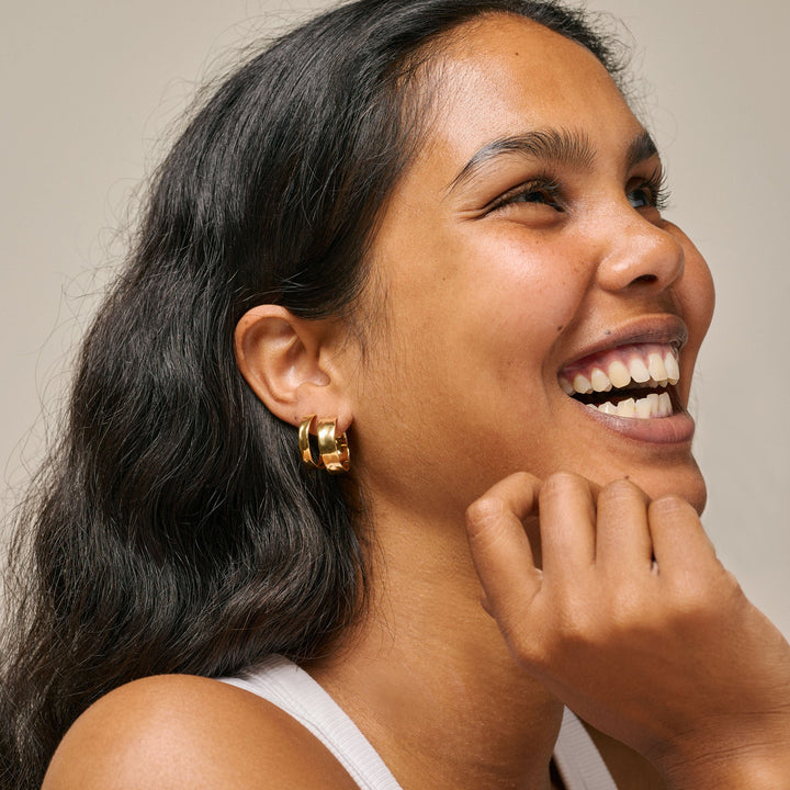 Sandra Wide Earrings Gold | Accessories | Smuk - Dameklær på nett