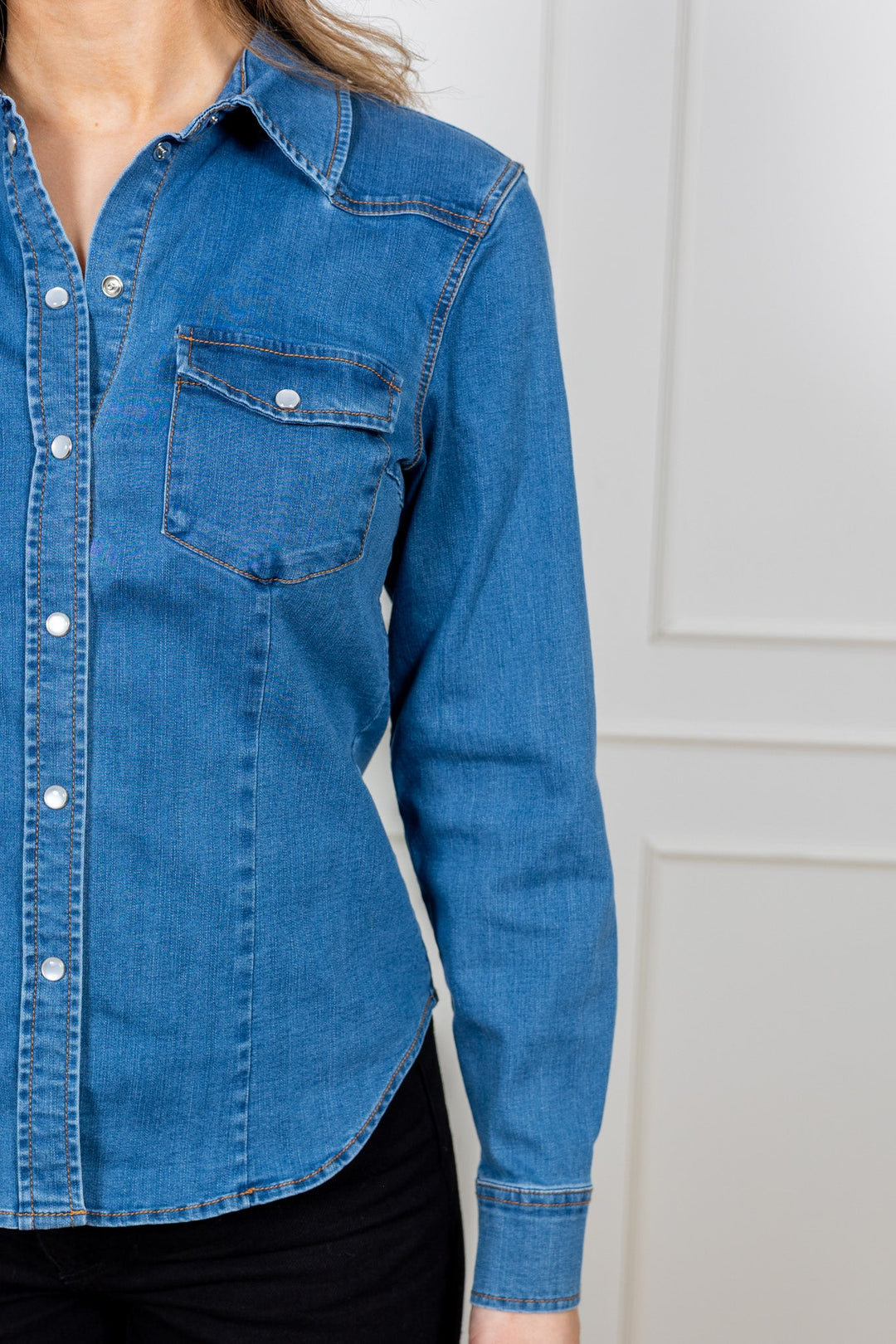 Sanilla Shirt Medium Blue Denim | Skjorter og bluser | Smuk