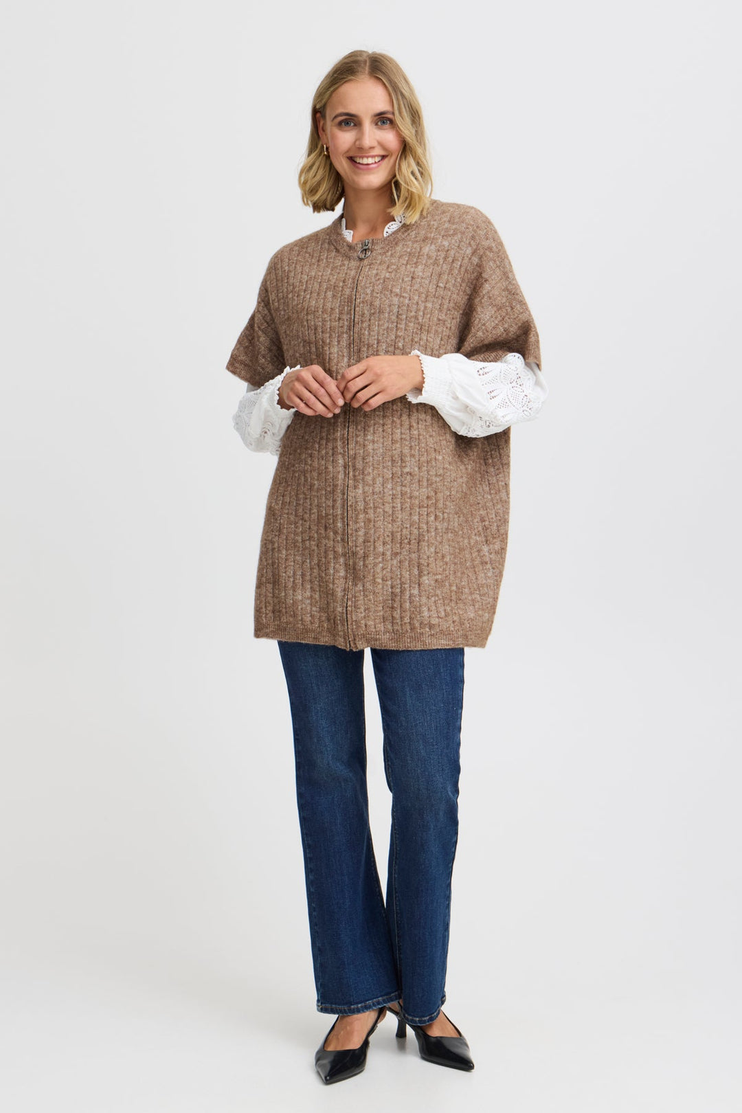 Sanny Cardigan Rain Drum Melange | Genser | Smuk - Dameklær på nett