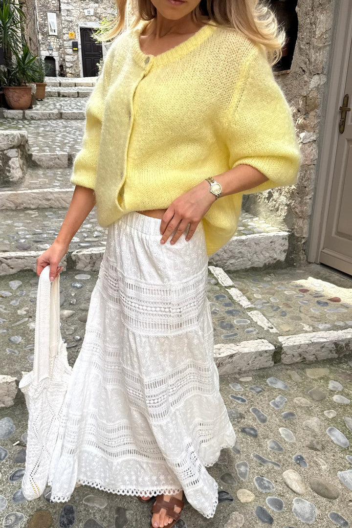 Sara Long Skirt White Lace | Skjørt | Smuk - Dameklær på nett