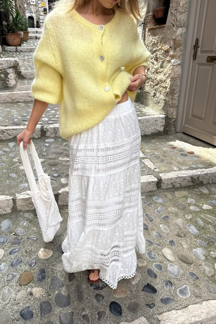 Sara Long Skirt White Lace | Skjørt | Smuk - Dameklær på nett