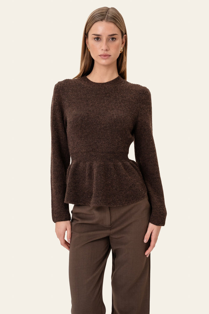 Sara Sweater Dark Brown | Genser | Smuk