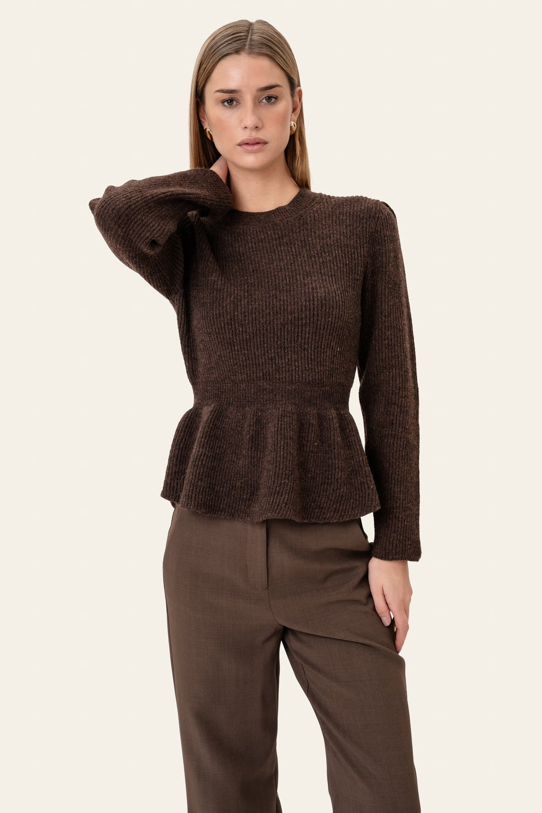 Sara Sweater Dark Brown | Genser | Smuk