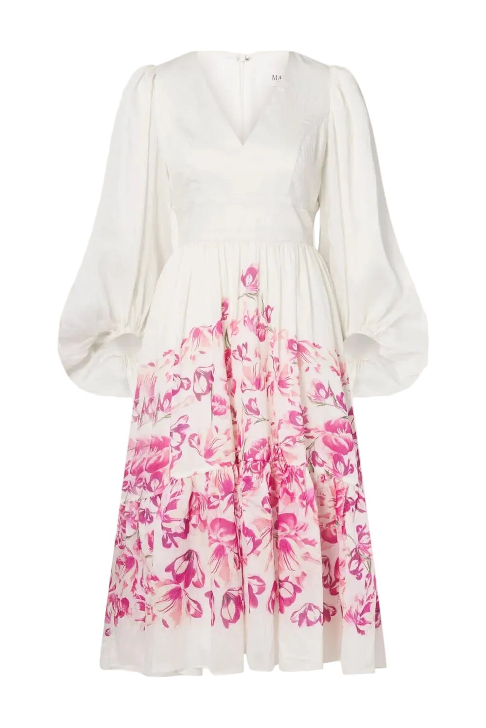 Sasia Deep V Neck Midi Dress Tulip Pink | Kjoler | Smuk