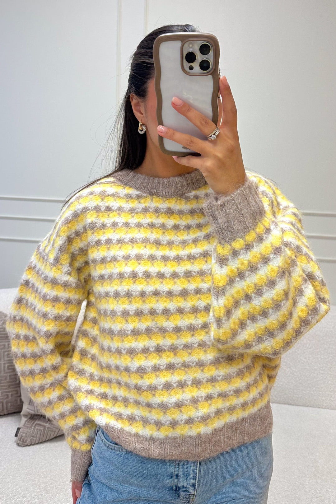 Sassi Knit Pullover Sand/Yellow | Genser | Smuk