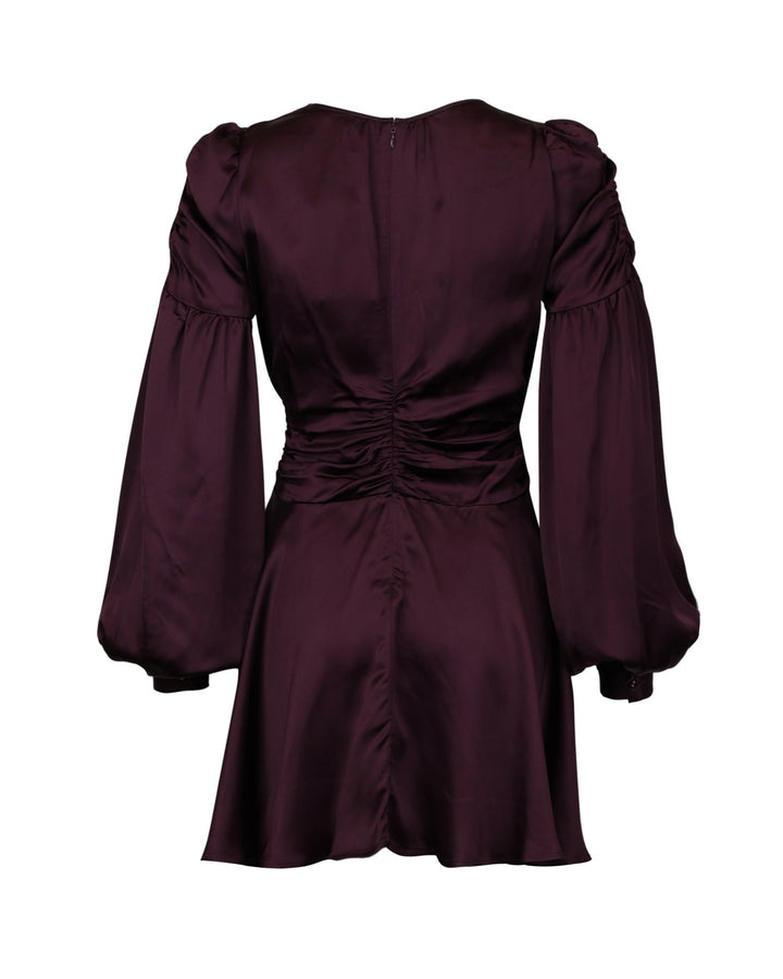 Satin Mini Dress Burgundy | Kjoler | Smuk