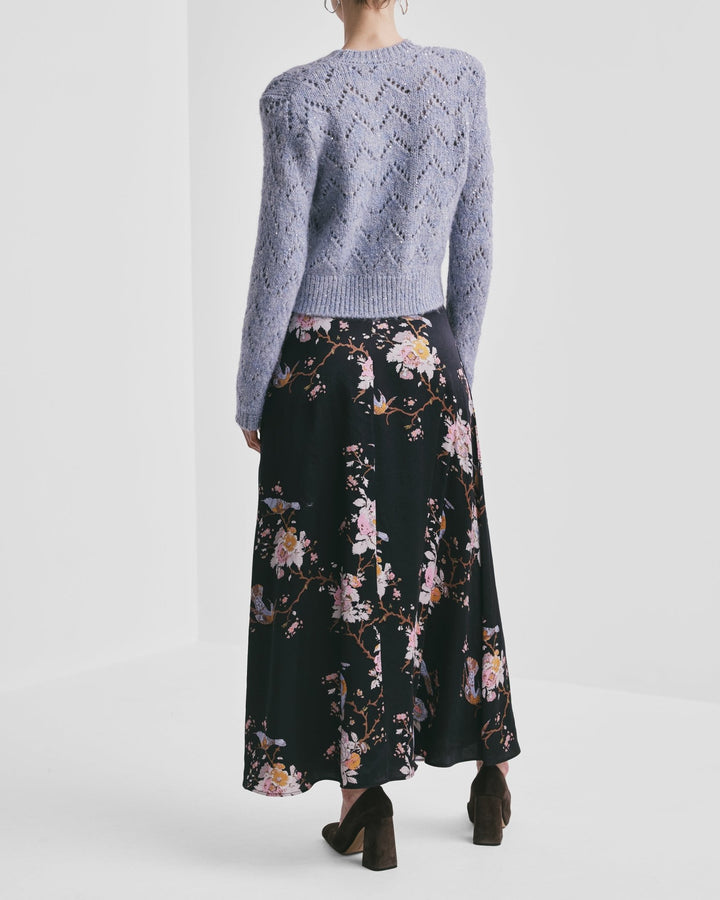 Satin Skirt Midnight Birds | Skjørt | Smuk - Dameklær på nett