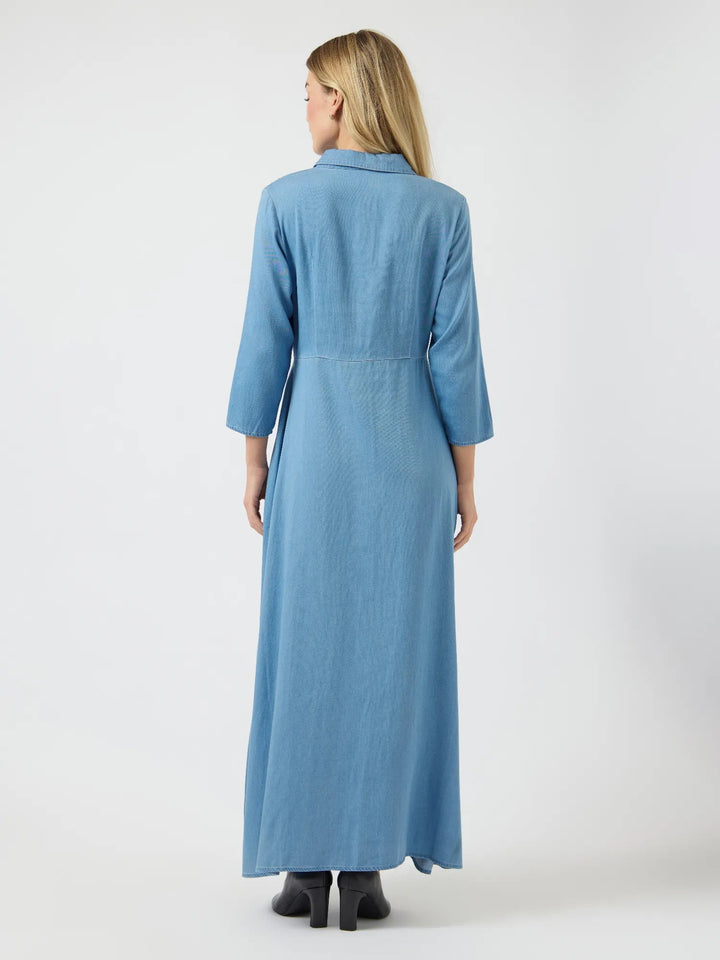 Savanna 3/4 Long Chambray Dress Skyway | Kjoler | Smuk