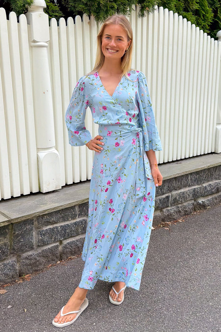 Savanna 3/4 Wrap Long Dress Skyway Botalia | Kjoler | Smuk
