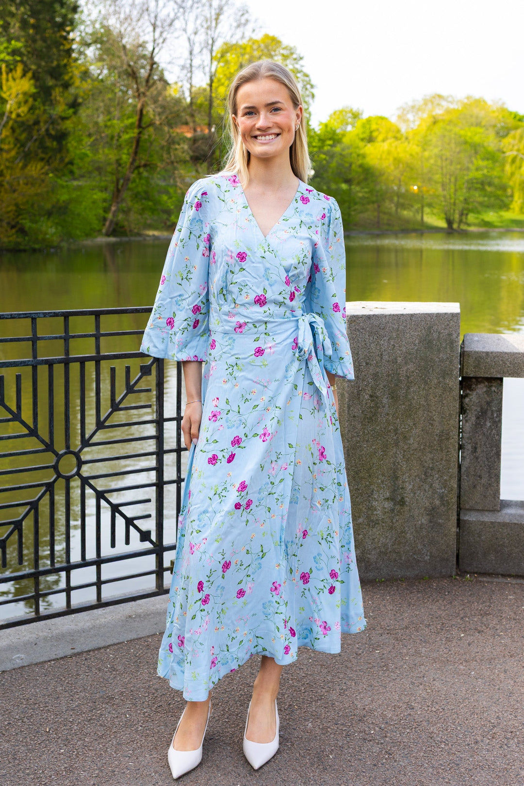 Savanna 3/4 Wrap Long Dress Skyway Botalia | Kjoler | Smuk