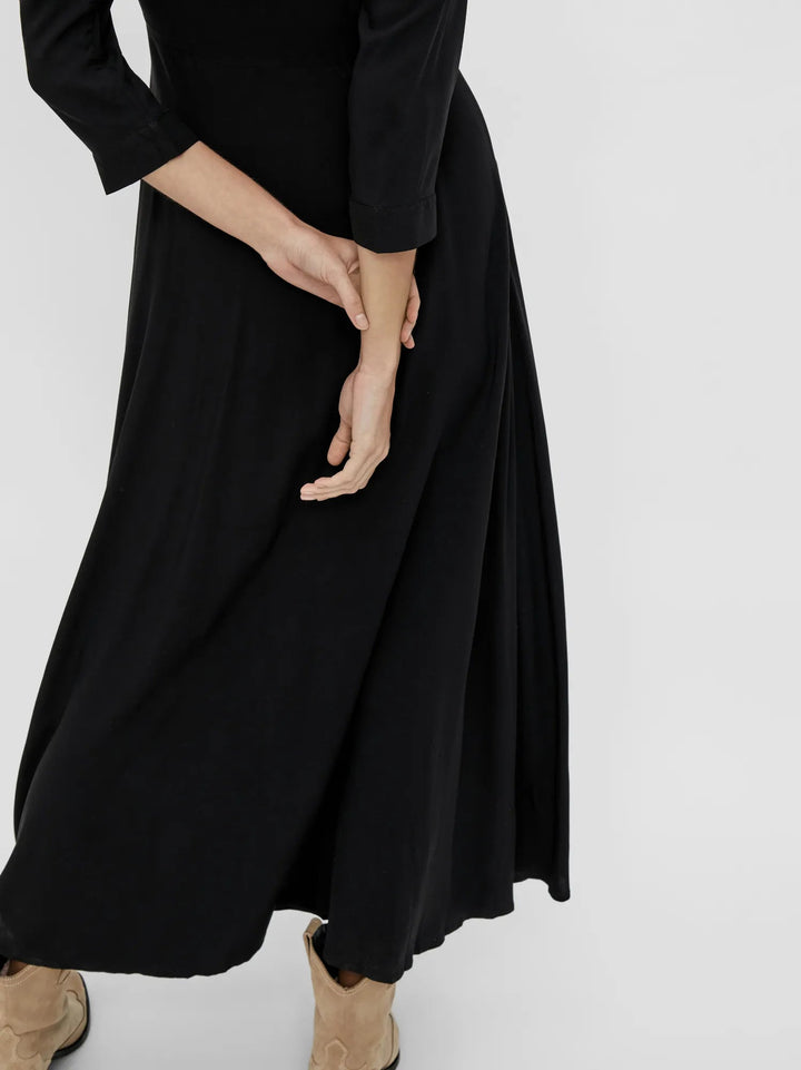 Savanna Long Shirt Dress Black | Kjoler | Smuk