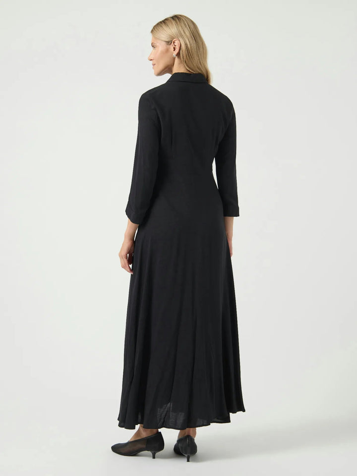 Savanna Long Shirt Dress Black | Kjoler | Smuk