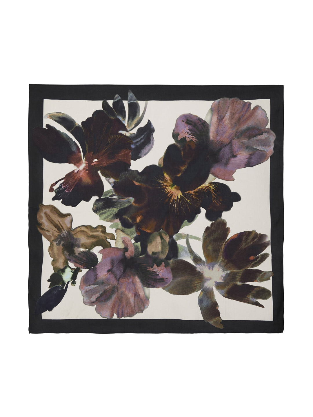 Savoy Black Cream Silk Scarf Multi | Accessories | Smuk - Dameklær på nett