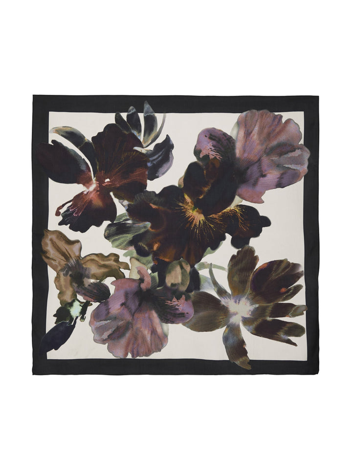 Savoy Black Cream Silk Scarf Multi | Accessories | Smuk - Dameklær på nett