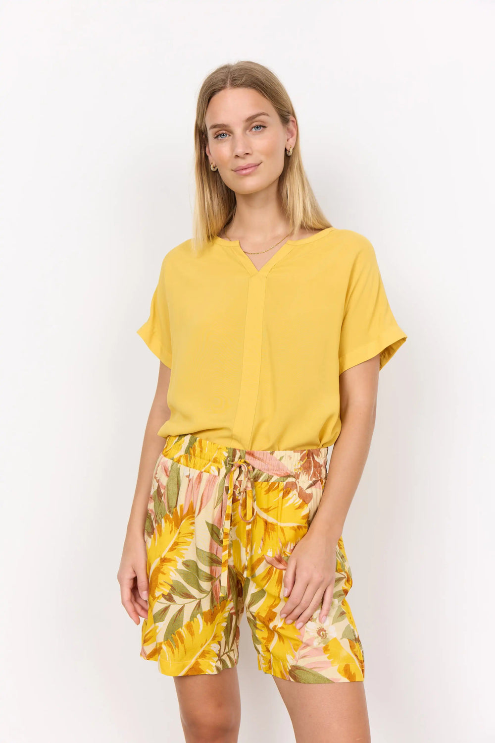 Sc-Elyse 3-C Golden Yellow Combi | Shorts | Smuk - Dameklær på nett