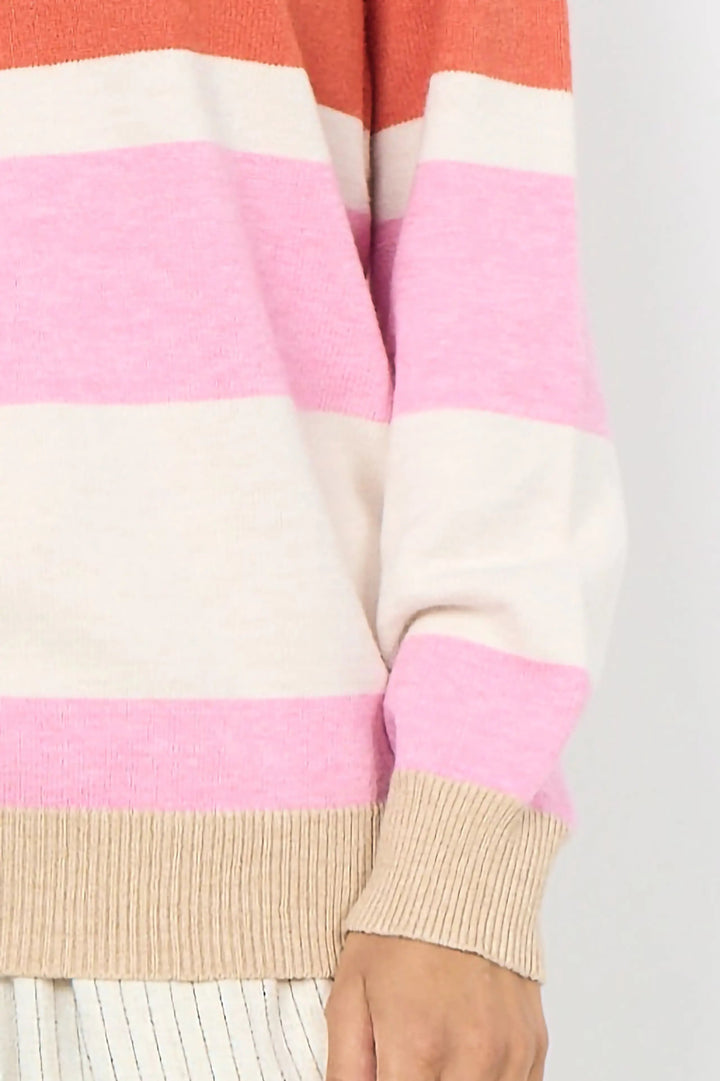 Sc-Kanita Stripe 14 Pink Melange Combi | Genser | Smuk - Dameklær på nett
