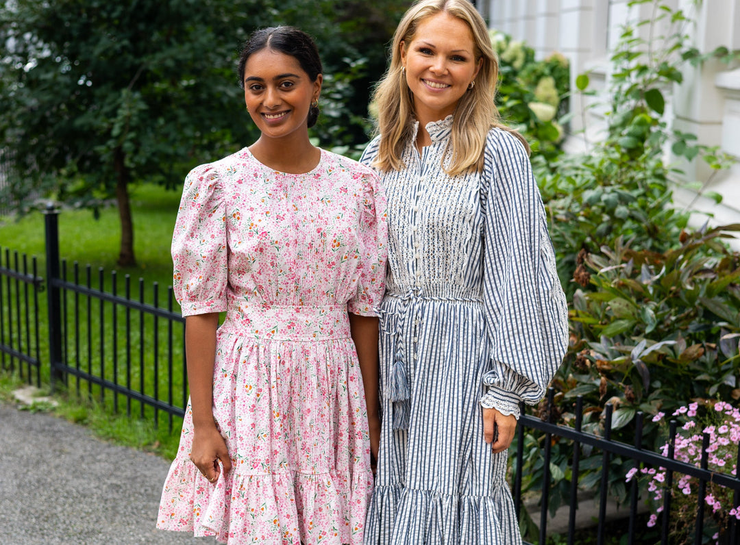 Seersucker Midi Dress Blue Stripe | Kjoler | Smuk - Dameklær på nett