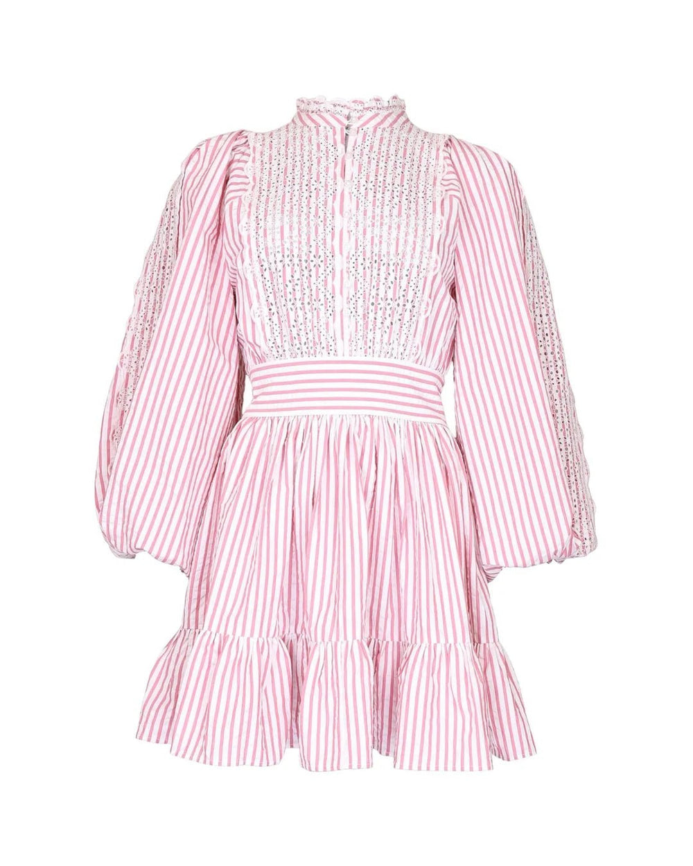 Seersucker Mini Dress Pink Stripe | Kjoler | Smuk