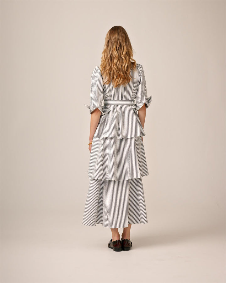 Seersucker Shirt Dress Blue Stripe | Kjoler | Smuk - Dameklær på nett