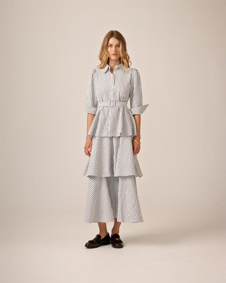 Seersucker Shirt Dress Blue Stripe | Kjoler | Smuk - Dameklær på nett