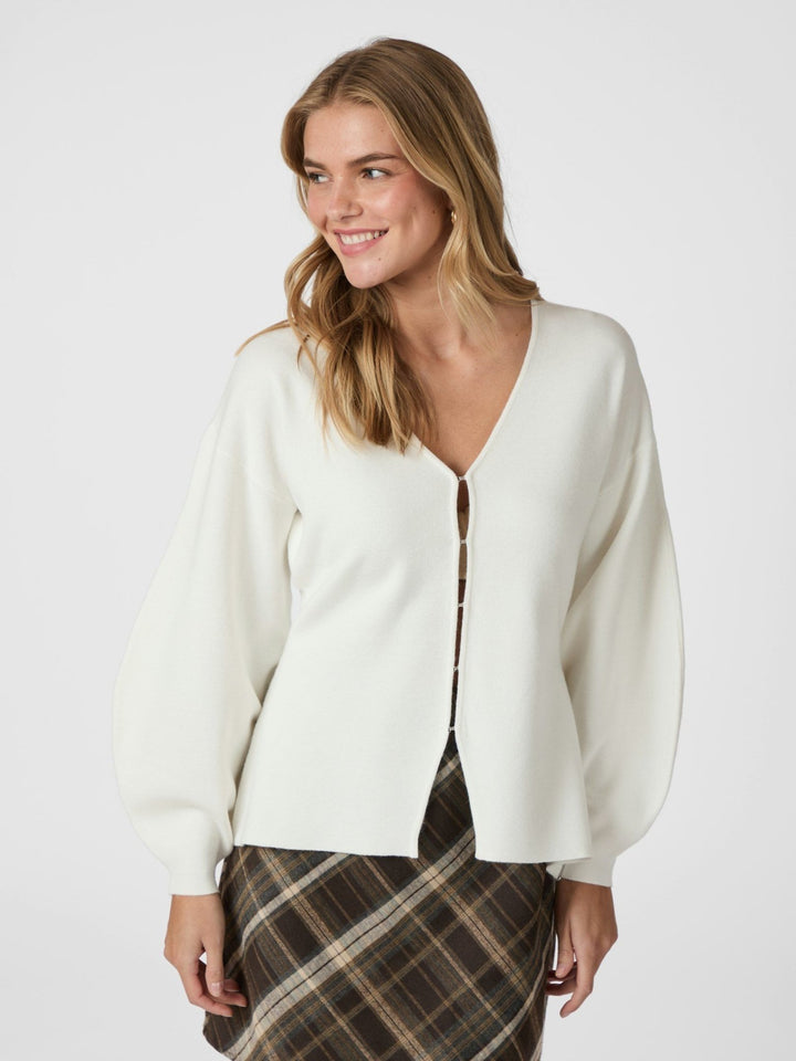 Sellie Knit Cardigan Off White | Genser | Smuk - Dameklær på nett