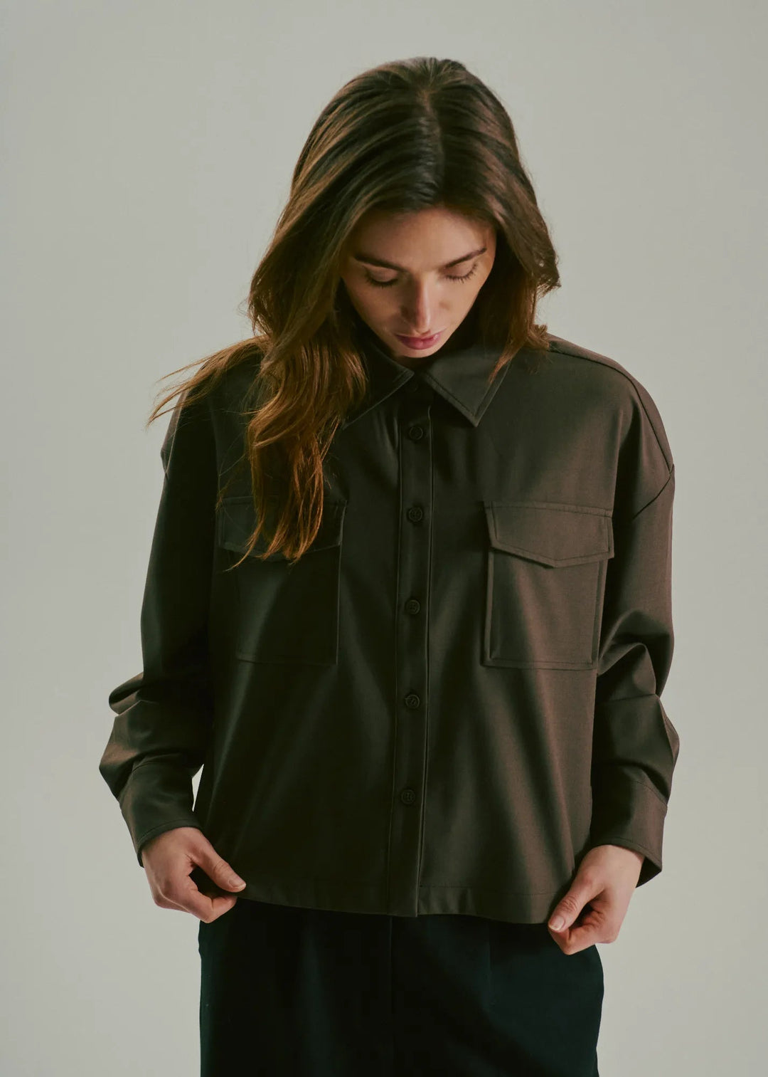 Sellma Shirt Shirts Cacao Melange | Skjorter og bluser | Smuk