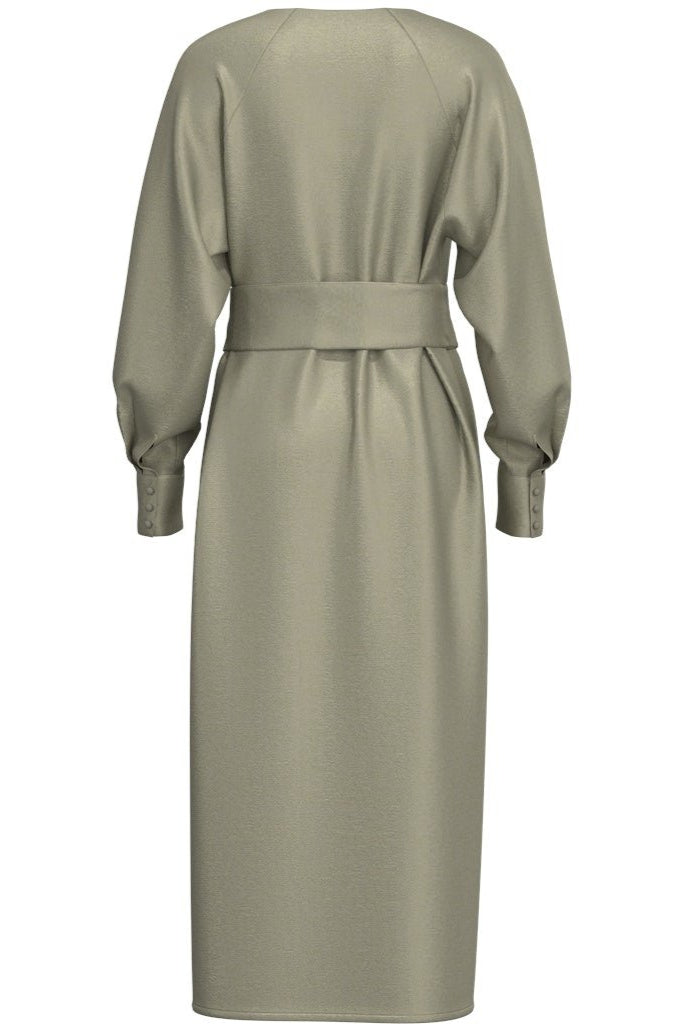 Selma Ls Ankle Dress Vetiver | Kjoler | Smuk - Dameklær på nett