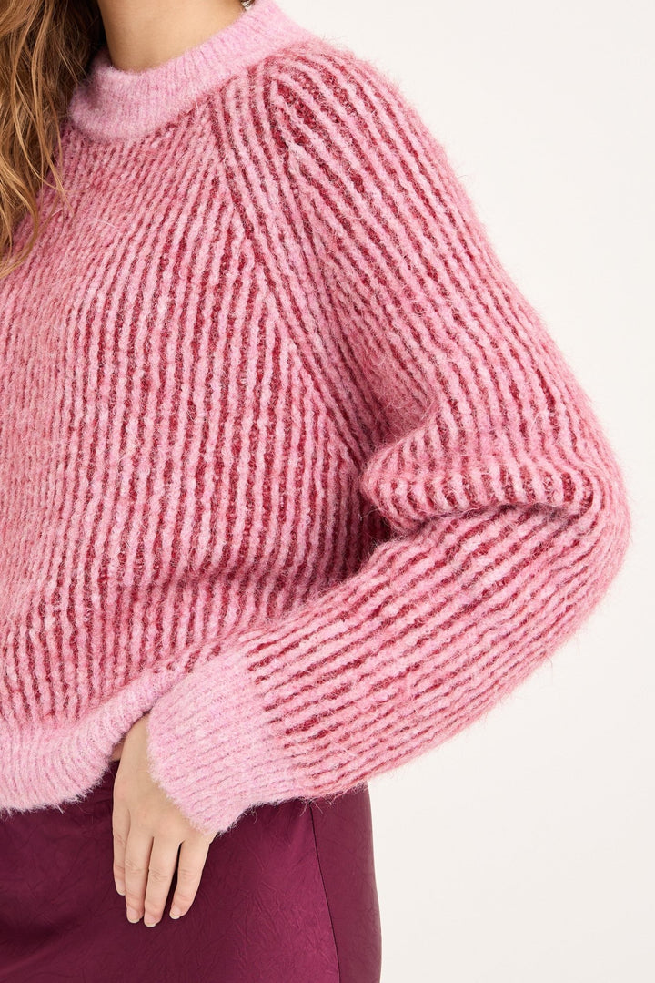 Senna Knit Pullover Rose/Red | Genser | Smuk - Dameklær på nett