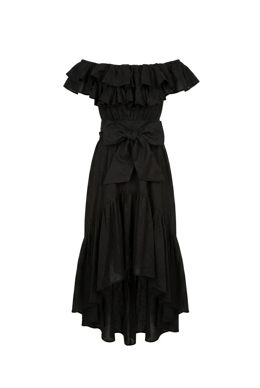 Senorita Cotton Dress Black | Kjoler | Smuk