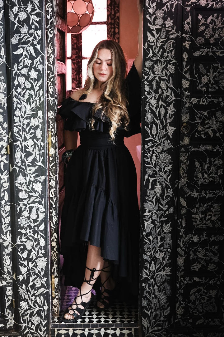 Senorita Cotton Dress Black | Kjoler | Smuk