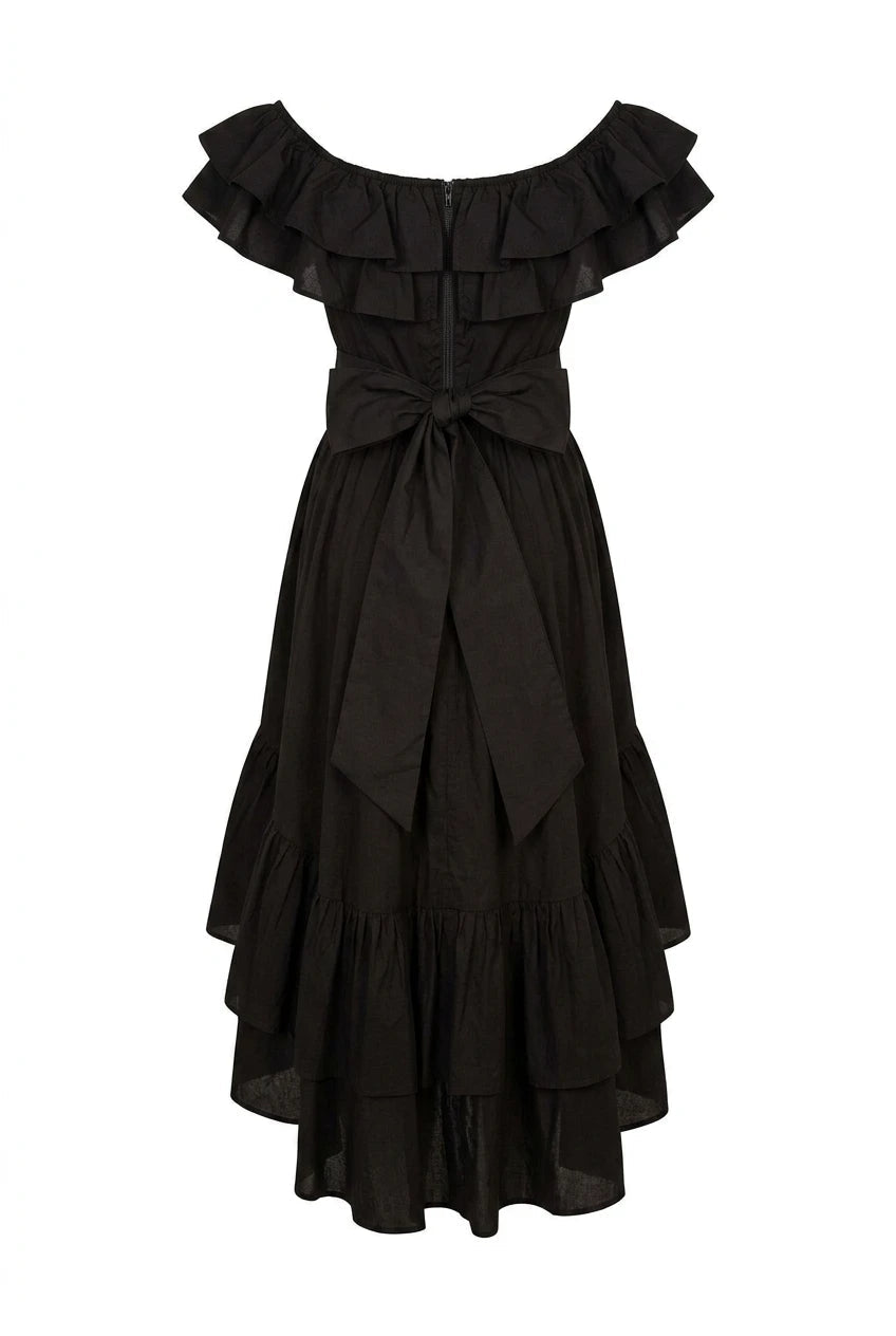 Senorita Cotton Dress Black | Kjoler | Smuk