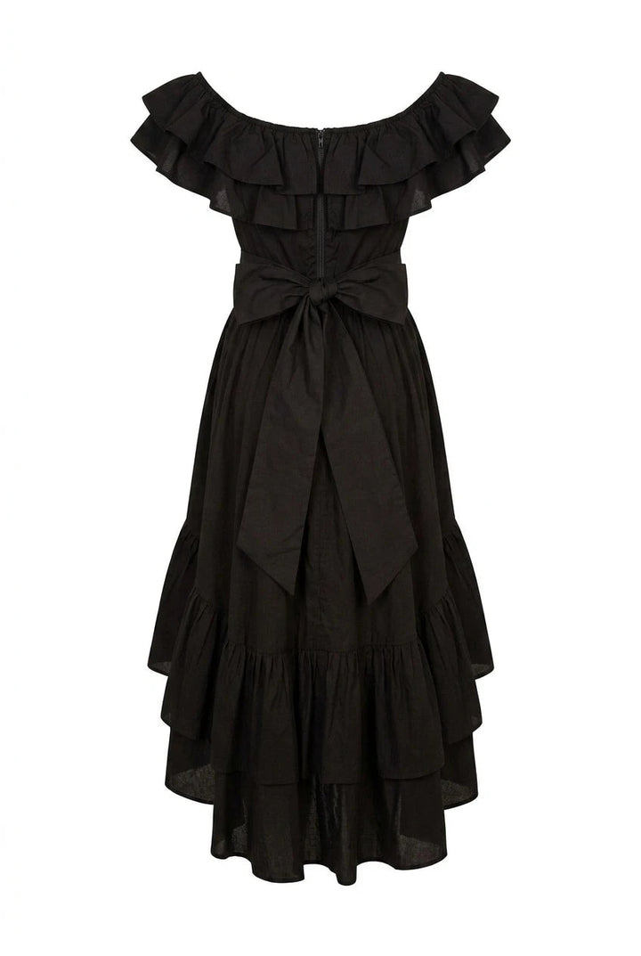 Senorita Cotton Dress Black | Kjoler | Smuk