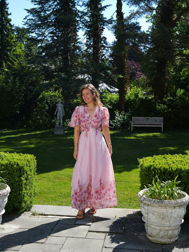 Serna Flower Print Dress Light Pink | Kjoler | Smuk - Dameklær på nett