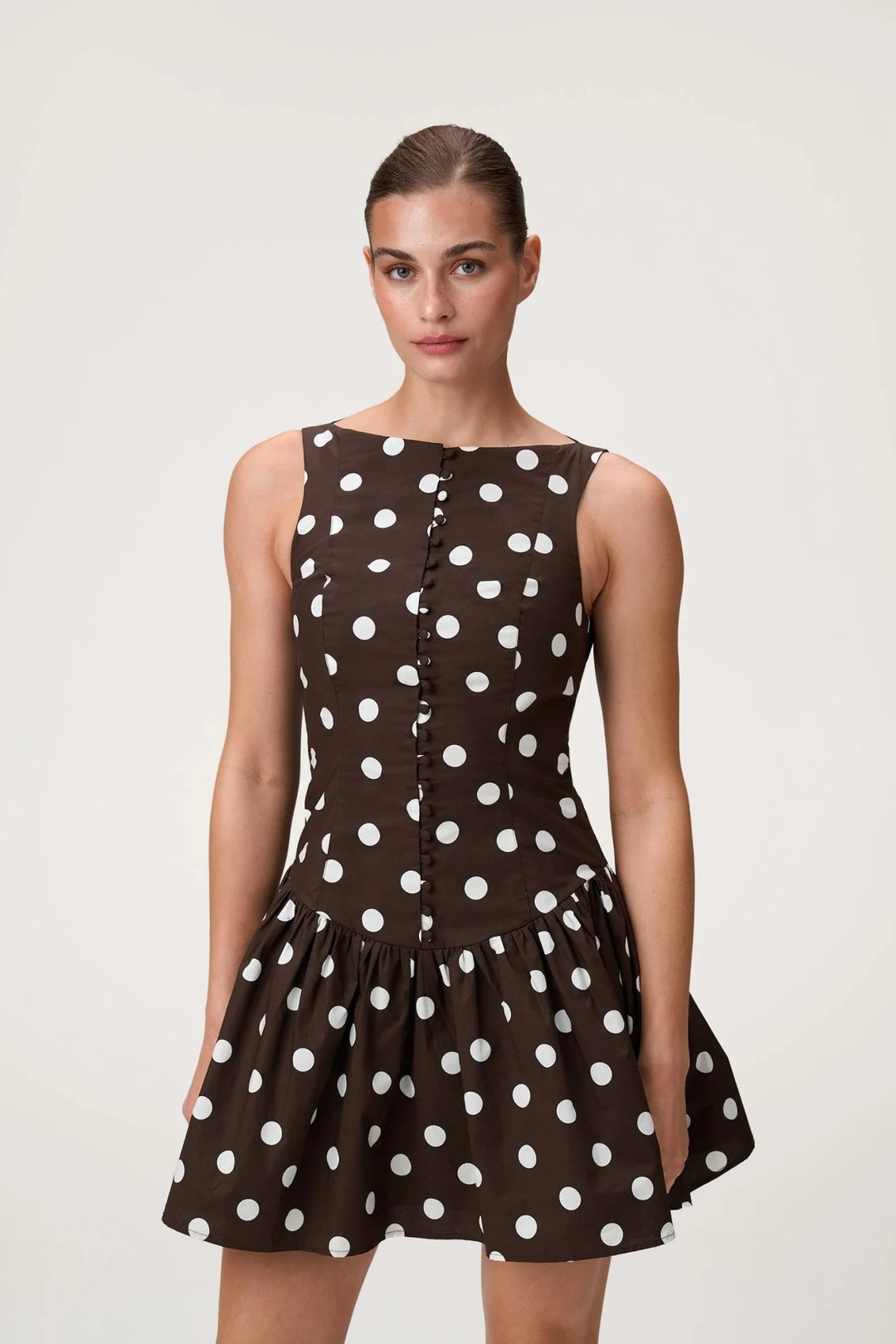 Sevilla Dress Small Brown Dot | Kjoler | Smuk